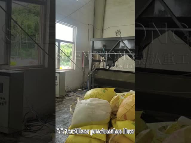 Energiebesparende en eenvoudige werking BB-mestproductielijn met aangepaste capaciteit voor bulk gemengde meststoffabriek