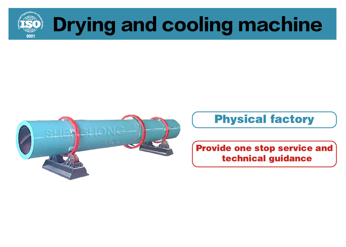 Phosforbehandeling Rotary Drum Dryer Met Temperatuurbereik 50-600C En Fan Blower Configuration