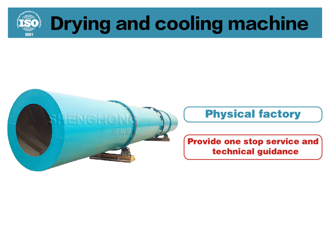 2-5 Neiging en 50-600°C Temperatuur Rotary Drum Dryer Ontworpen met koolstofstaal / roestvrij staal