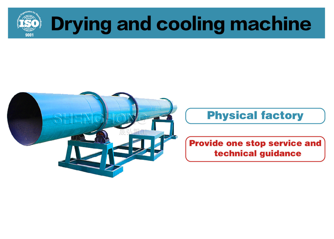 2.5-8 r/min Snelheid Rotary Drum Dryer Voor 2-5 Neiging Hoek Aanpassing Rotary Drum Dryer
