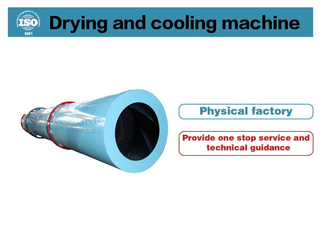 2.5-8 r/min Snelheid Rotary Drum Dryer Voor 2-5 Neiging Hoek Aanpassing Rotary Drum Dryer