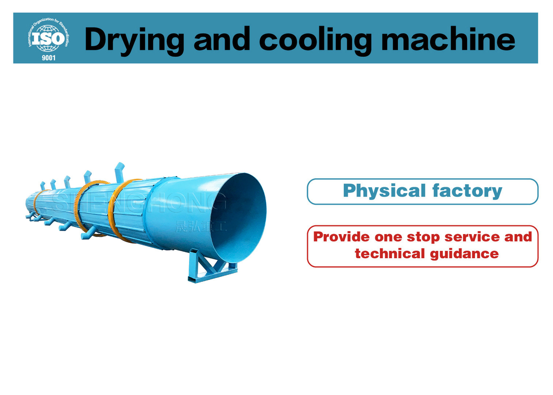 2.5-8 r/min Snelheid Rotary Drum Dryer Voor 2-5 Neiging Hoek Aanpassing Rotary Drum Dryer