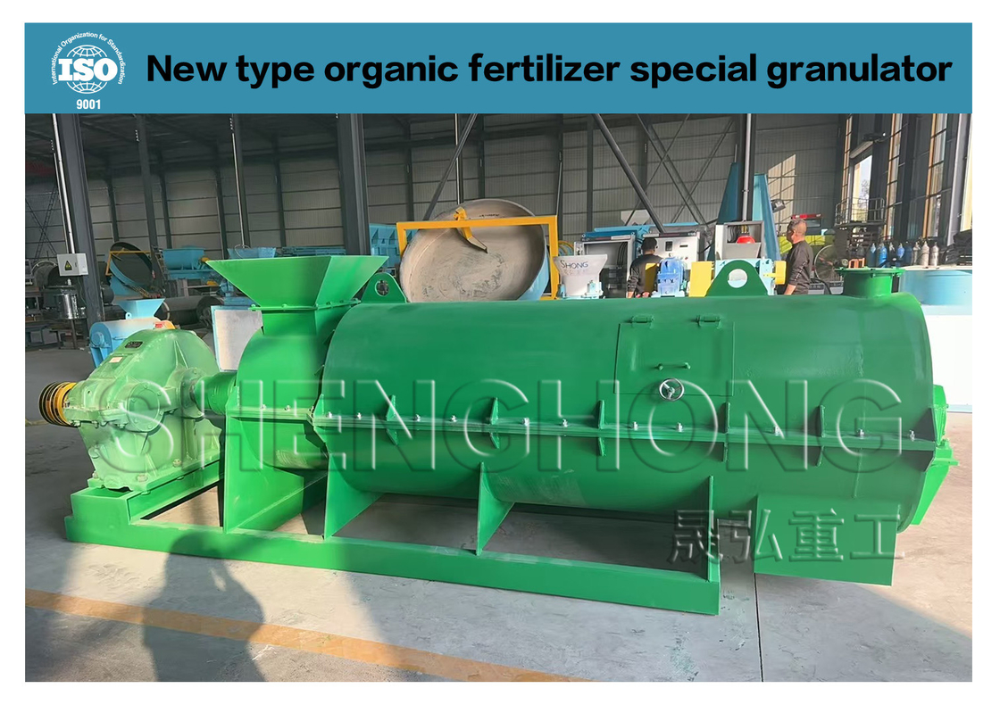 Graanhouder van mest van vee en grondstoffen Granulator Machine type Organische meststof Granulator Met rotatiesnelheid 312 R/m