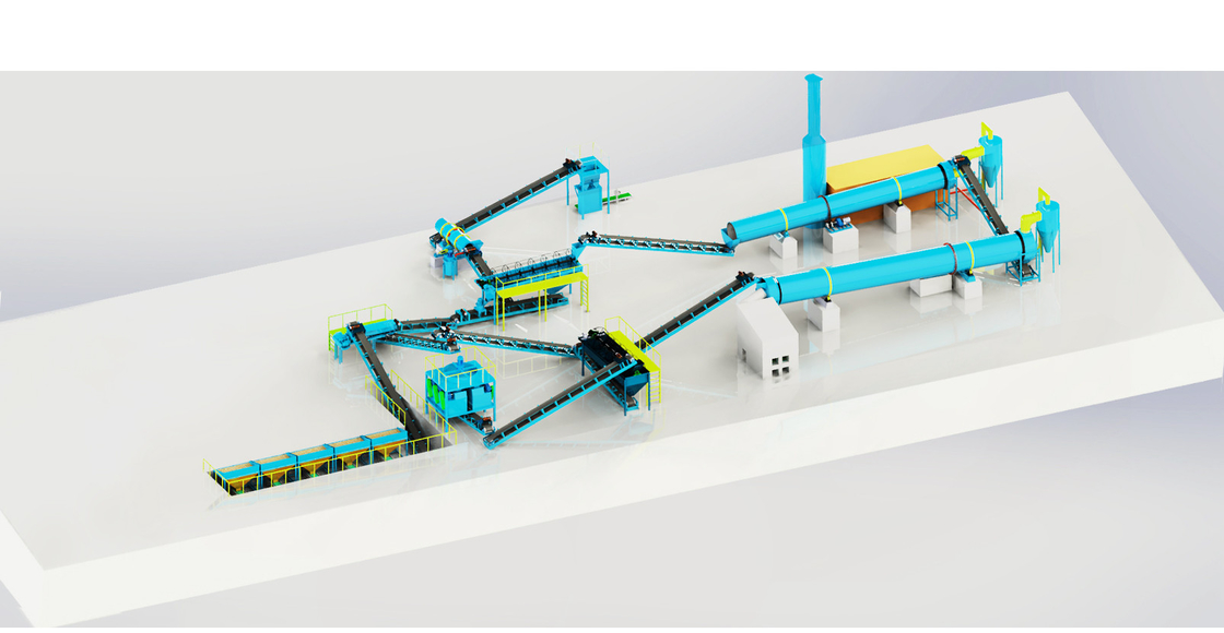 NPK productiesysteem 18,5 kW vermogen en 2,5-20 mm korreldiameter voor optimale prestaties