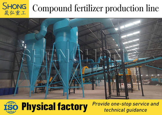 Automatische meststofdrumgranulatieinstallatie met rotatiesnelheid 11 r/min en garantie van 1 jaar voor de productie van samengestelde meststoffen