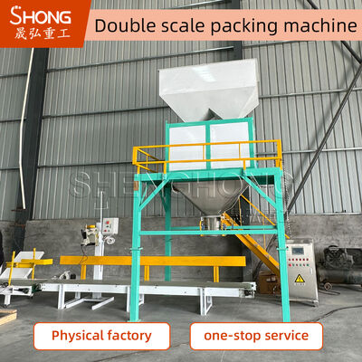 Automatische mestverpakkingsmachine met PLC-besturingssysteem voor korrelvormige meststof bij 480-600 zak / uur in koolstofstaalconstructie