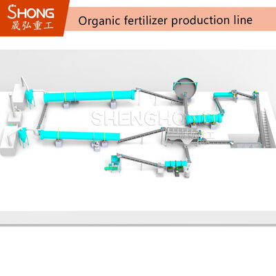 Productielijn voor organische meststoffen van vermicompost voor varkensmest met een capaciteit van 1 tot 20 duizend ton per jaar, onder 10% vocht en 380V of aangepaste spanning