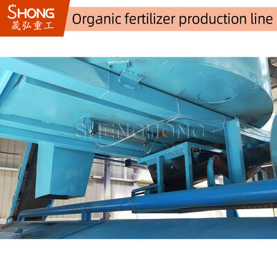 10,000 TPY Groove Type Compost Windrow Turner voor 1-15mm Productielijn voor organische meststoffen