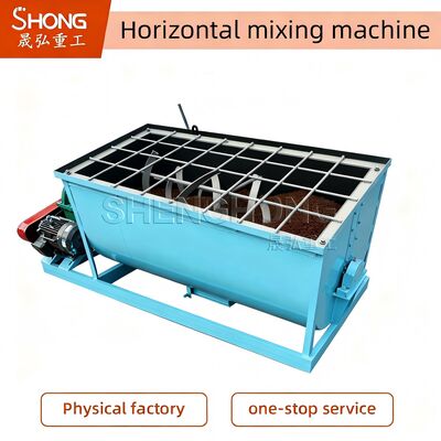 Roestvrijstalen Horizontale Lintmixer Machine 1,5-12 T/U Meststofmengapparatuur voor Uniform Poedermengen