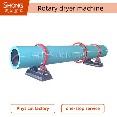 Roterende Trommeldroger met een productiecapaciteit van 1-50t/u, materiaal van koolstofstaal/roestvrij staal en een hellingshoek van 2-5 graden