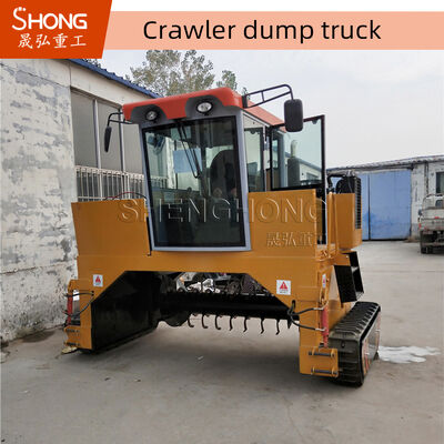 Automatische crawlercompostturner met hydraulische opheffing en merknaam dieselmotor