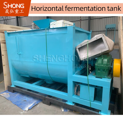2CBM Capaciteit Carbon Steel Fermentation Compost Equipment met 800*350mm Outlet en Ra <0.4mm oppervlak voor de productie van organische meststoffen