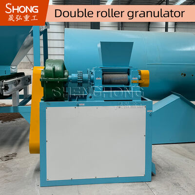Dubbele rolgranulator met rolgrootte van 186*300 mm voor mestproductie, vochtgehalte van 2%-8% en 18,5 kW vermogen