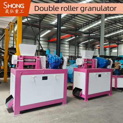 22 kW dubbelroller meststofgranulator voor droge granulatie met koolstofstaalconstructie