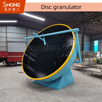 Disc Pan Granulator voor organische meststoffen die bolvormige korrels met instelbare schijfhoek en 1 jaar garantie produceren
