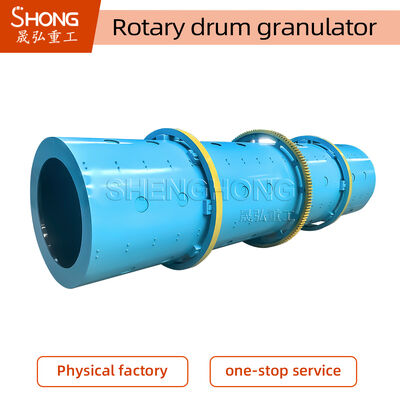 Rotary Drum Granulator voor NPK meststofproductie met 10 T/H capaciteit, 98% pelletrate en anti-sticking liner
