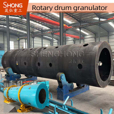 Carbon Steel Rotary Drum Granulator met 18,5 kW vermogen en 10-15 T/H capaciteit voor organische meststoffen