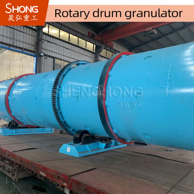 Rotary Drum Fertilizer Granulator van koolstofstaal voor bolvormige korrels met een hoge productiecapaciteit