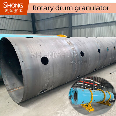 Roterende trommelgranulator van koolstofstaal voor samengestelde meststoffen met een capaciteit van 8 ton per uur en een vermogen van 7,5 kW