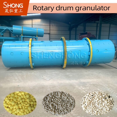 Carbon Steel/Stainless Steel Rotary Drum Granulator met 5-8t/u Vermogen en 11,5 omw/min Snelheid voor NPK Meststofgranulatie