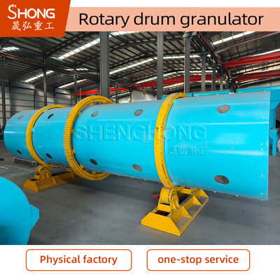20 TPH Capaciteit Rotary Drum Granulator van koolstofstaal voor de productie van ronde bolvormige meststoffen