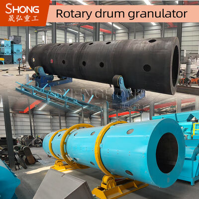 Professionele Koolstofstaal/Roestvrij Staal Roterende Trommelgranulator 11,5 tpm 5-8t/u Meststofgranulator Machine