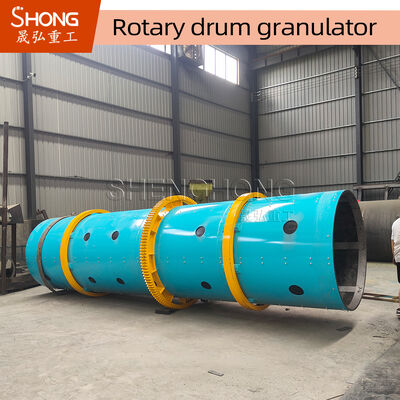 8t/H Capaciteit Roterende Trommelgranulator voor Dierlijk Afval met Koolstofstaal/Roestvrij Staal Constructie en 11,5 omw/min Snelheid