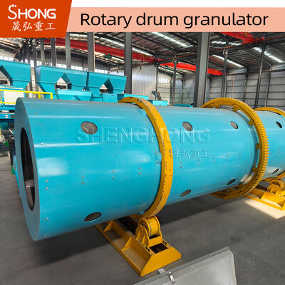 Rubber Plaat Liner Roterende Trommelgranulator met 70% Bolvormingsgraad voor Corrosiebestendige Meststofpelletproductie