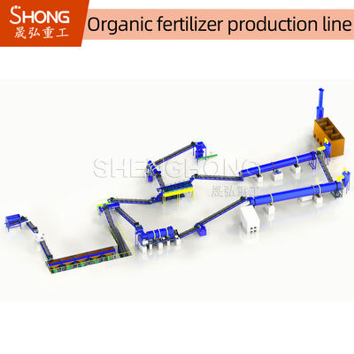 Productielijn voor organische meststoffen met combinatiegranulator voor een granulatieverhouding van 95% en een laag energieverbruik
