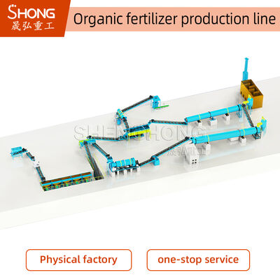 Productielijn voor organische meststoffen met een laag energieverbruik en een hoge productiviteit en milieubescherming