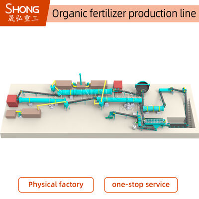 Productielijn voor organische meststoffen met natte korrels, laag energieverbruik en 100% organisch gehalte