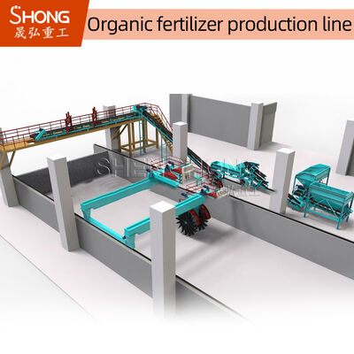 45 Productielijn voor organische meststoffen met 95% korrelverhouding en 3-5 mm pelletdiameter