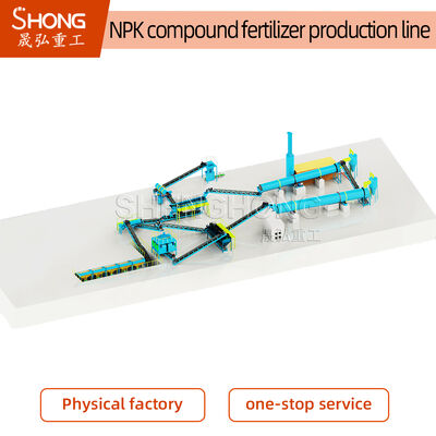 2-4 mm NPK-mestgranulaatproductielijn met droog proces en ≥90% voedingsstofgehalte