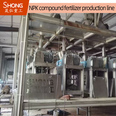 Roller Press NPK-meststoffenproductielijn met 40 mesh-toevoer en ovale vormkorrels voor 380V-spanning