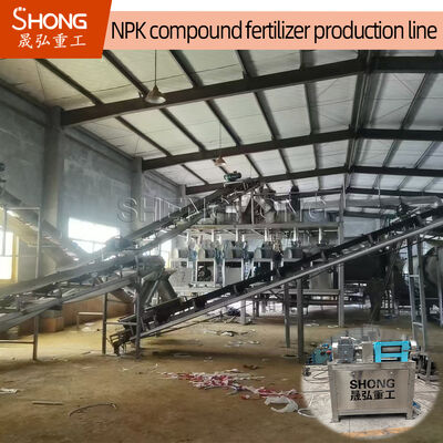 NPK Dry Roller Press Productielijn voor meststoffen voor onregelmatige pellets van 10 mm met een snelheid van 5-6 ton per uur