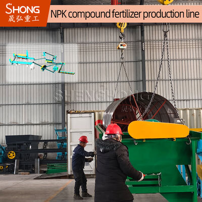 1-2 ton per uur capaciteit NPK meststof productielijn met dubbele roller granulatie en 380V aangepaste spanning