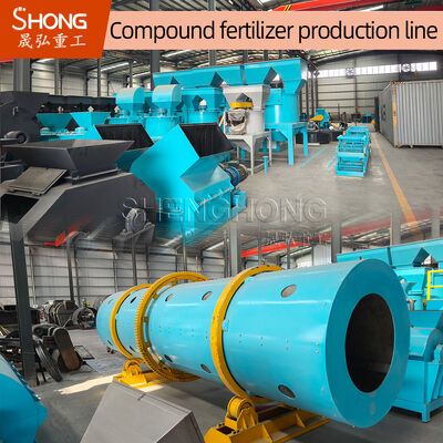 Rotary Drum Compound Fertilizer Production Line met 100.000 ton jaarlijkse productie voor bolvormige korrels 1-3 mm en instelbaar voedingsstofgehalte 20%-48%