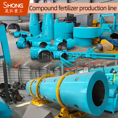 Carbon Steel Rotary Drum Granulator voor NPK Compound Fertilizer Production Line met 18-20t/h capaciteit en aangepaste spanning