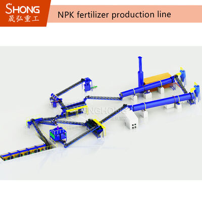 Productielijn voor droge NPK-meststoffen met korrels van 2-4 mm en een voedingsinhoud van ≥90%