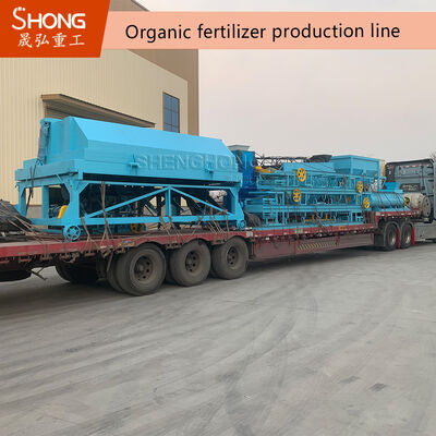 Productielijn voor organische meststoffen met roterende trommel tegenstroomkoeler, capaciteit 3-15 ton/uur en verpakkingssnelheid 4-6 zakken/minuut