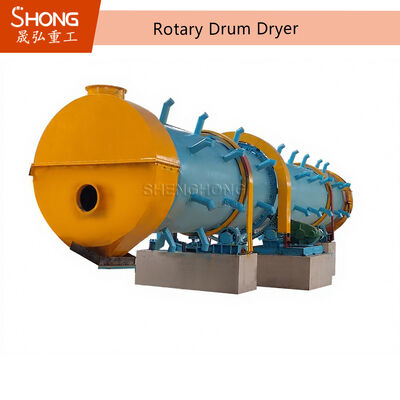 Roterende droogmachine met een capaciteit van 1-50 T/h en een helling van 2-5 graden voor efficiënte drumsdroging in koolstofstaal