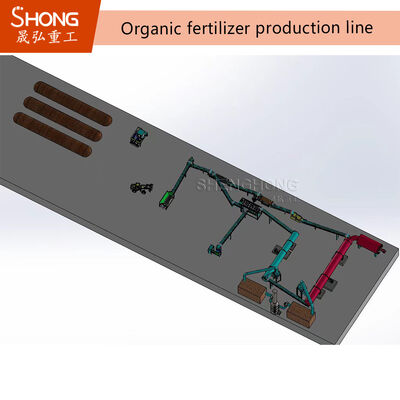 Turnkey Biologische Meststof Productielijn en Fabriek met een Capaciteit van 10-12 Ton per Uur en Installatieservice in het Buitenland