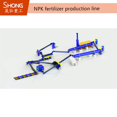 Lage investeringskosten PLC Automatische besturing Gemakkelijke werking NPK meststofgranulatie-installatie voor kleine en middelgrote fabrieken