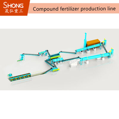Rotary Drum Ammoniation Granulator voor NPK met hoge concentratie met 1-30 T/H capaciteit en corrosiebestendige bekleding