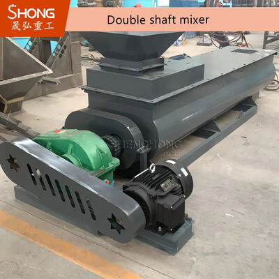 1-10 ton per uur compostmengmachine met dubbele schacht roeren voor productielijn voor organische meststoffen