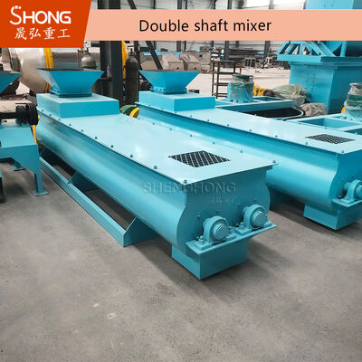 Carbon Steel Double Shaft Fertilizer Mixer BB Fertilizer Blending Equipment met een capaciteit van 15-80 T/H